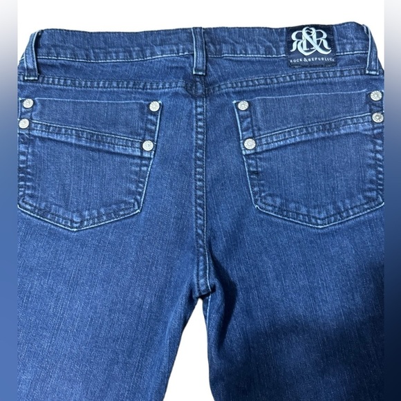 Rock & Republic Jeans Skinny Ankle Medium Wash Mid Rise Denim Jeans Y2k Size 28 - Picture 8 of 16